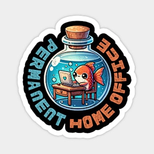 Fish in a permanent home office | Fish Aquarium Magnet