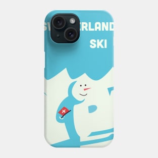 Switzerland Ski poster Phone Case