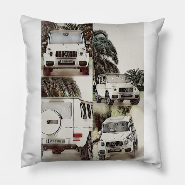 Mercedes G63 AMG Pillow by d1a2n3i4l5