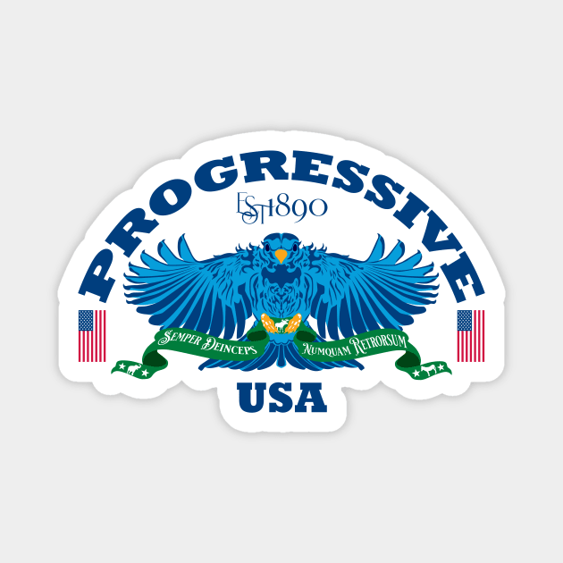 Progressive Bluebird of Happiness Magnet by PeregrinusCreative