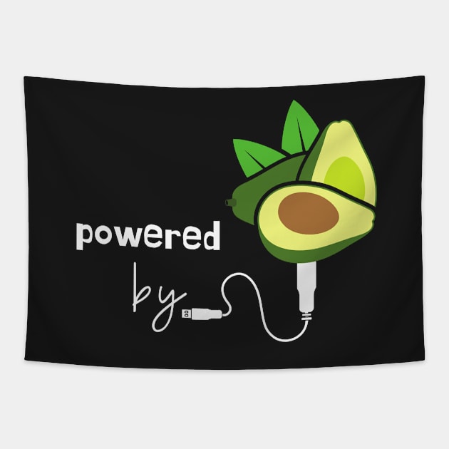 Powered by Avocado Tapestry by leBoosh-Designs