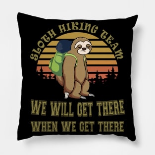 Sloth Hiking Team Pillow