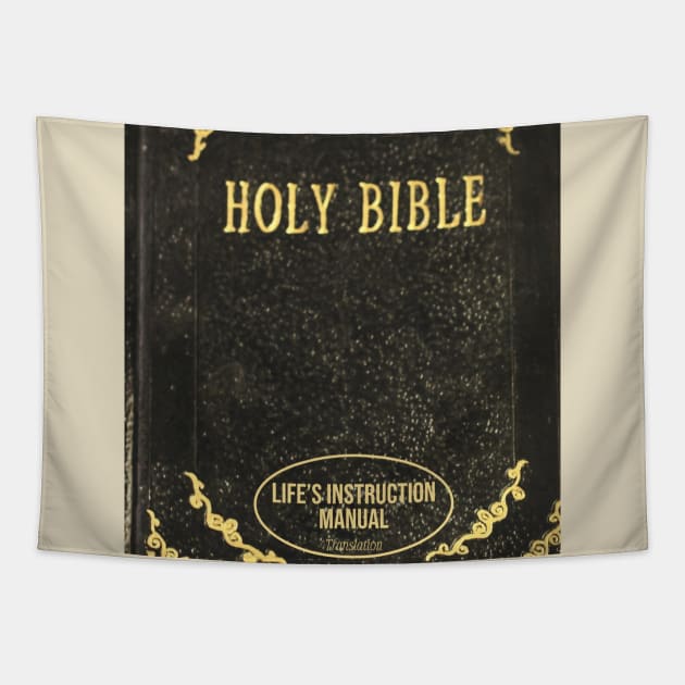 Holy Bible Life's Instruction Manual Translation Religious Tapestry by Shell Photo & Design