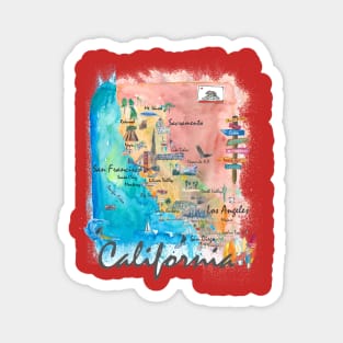 California_Illustrated_Map_2nd_EditionM Magnet