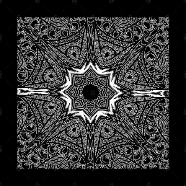 Mandala black art by jen28