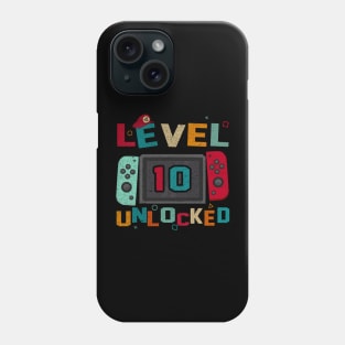 Level 10 Unlocked Gaming Birthday Boys 10th Birthday Gamer Phone Case