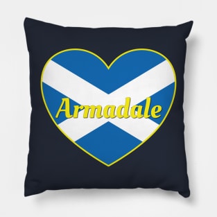 Armadale Scotland UK Scotland Flag Heart Pillow