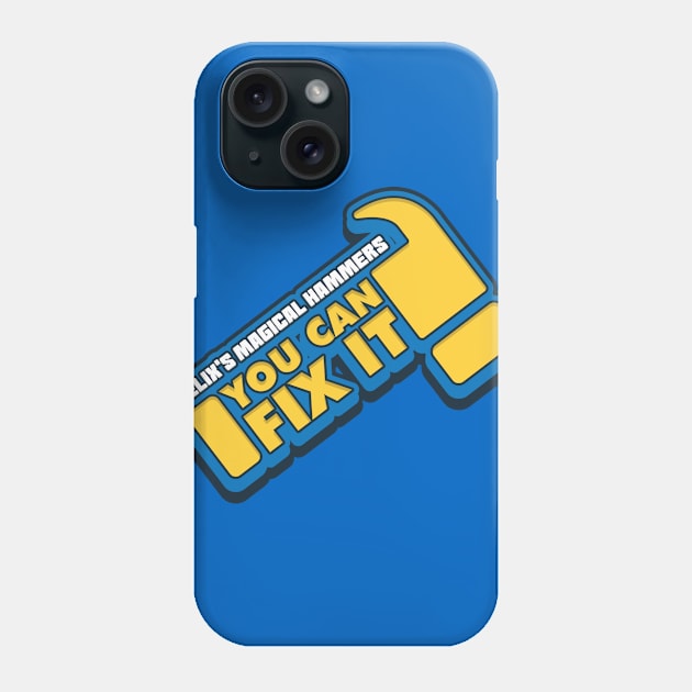 Felix's Magical Hammers Phone Case by DeepDiveThreads