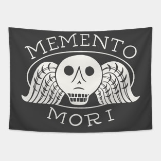 Memento Mori - Spooky Tombstone Design Tapestry