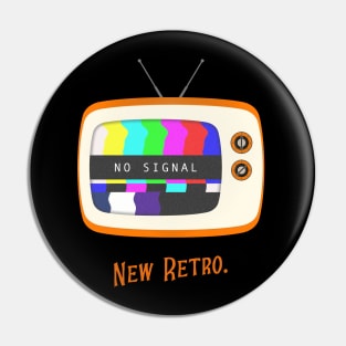 No Signal Retro TV Color Bars Vintage Classic Go Retro Graphic Retro Pin