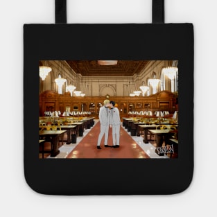 Ash and Eiji Library Wedding Tote