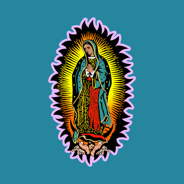 Our Lady of Guadalupe Virgin Mary by Cabezon