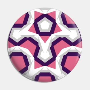 Pink Purple White Grey Geometric Pin