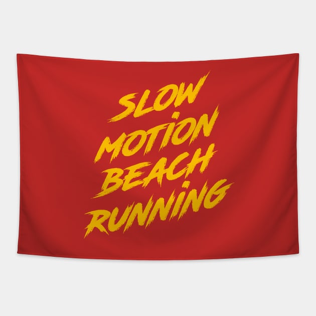 Slow Motion Beach Running Tapestry by Melonseta
