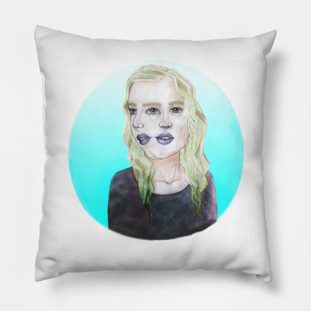 Two Face Pillow by VeronicaRadd