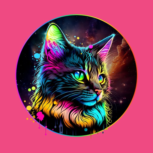 Maine Coon Kitten - Cosmic Clouds by wumples