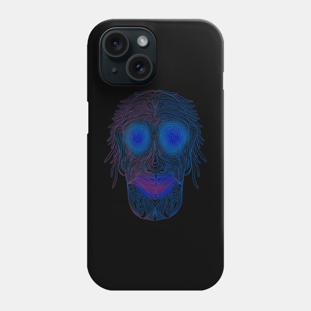 Weird bug eyed face drawing Phone Case by DaveDanchuk