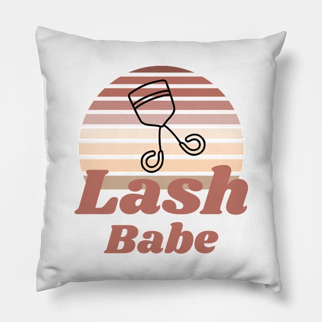 Gift Idea for Lash Artist Lash Boss Lash Tech or Lash Hustler Lady Girl Pillow by The Mellow Cats Studio