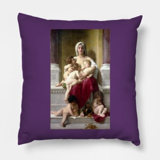 Charity - William Adolphe Bouguereau Pillow