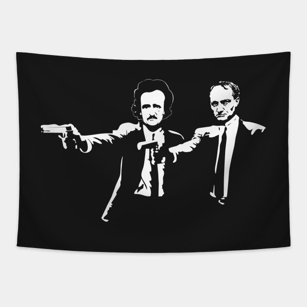 Edgar Allan Poe Charles Baudelaire Pulp Fiction Tapestry by SaverioOste