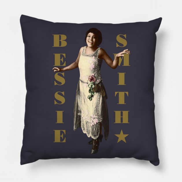 Bessie Smith - Empress Of The Blues Pillow by PLAYDIGITAL2020