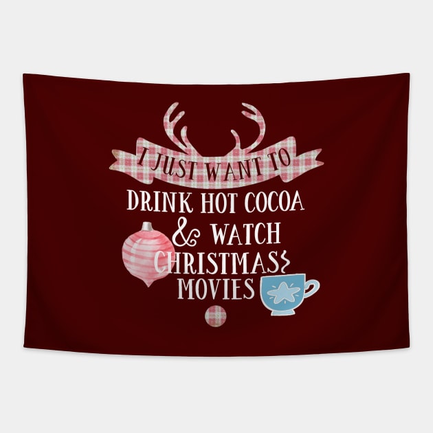 I just want to drink hot cocoa and watch Christmas movies Tapestry by artsytee