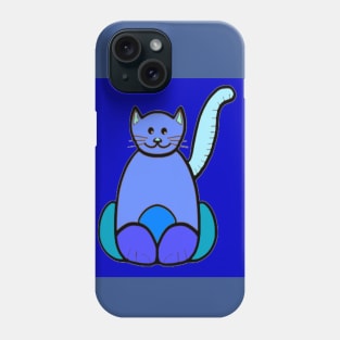 CAT BUDA COLORS BLUE Phone Case