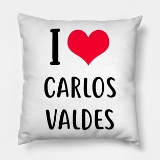 i love carlos valdes Pillow