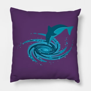 galaxy dolphin Pillow