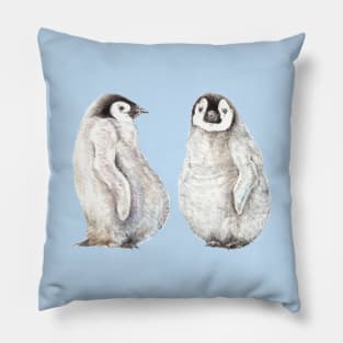 Baby Watercolor Penguins Pillow