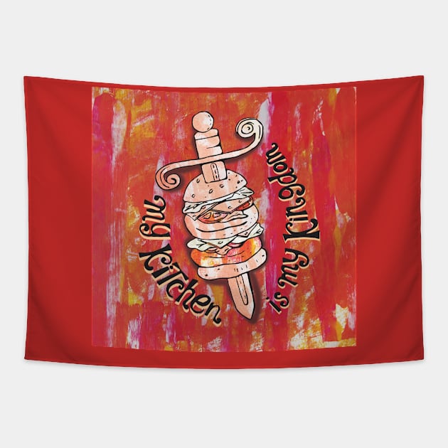 Hamburger king Tapestry by AriadnaDeRaadt