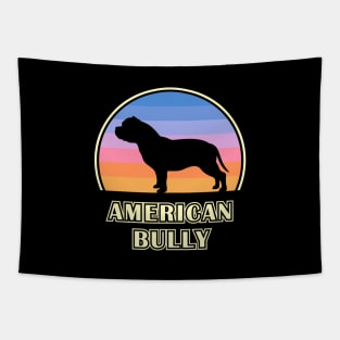 American Bully Vintage Sunset Dog Tapestry