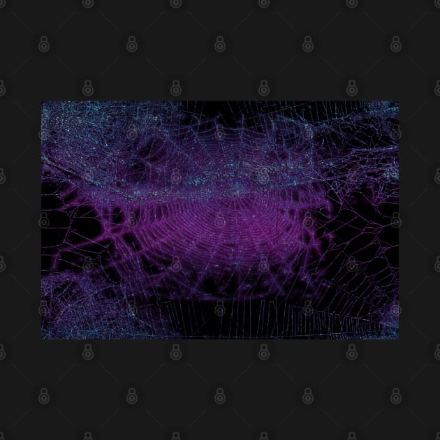 purple halloween sparkly spiderweb pattern - goth by designsbyxarah