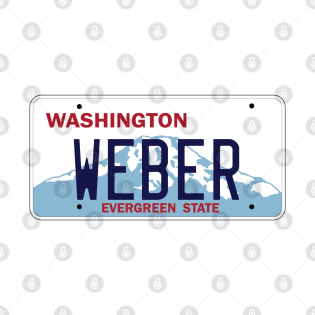 Washington Weber grill vanity license plate by zavod44