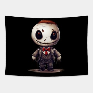 Scary Spooky Doll Halloween Cutte Skull Wedding Couple Tapestry