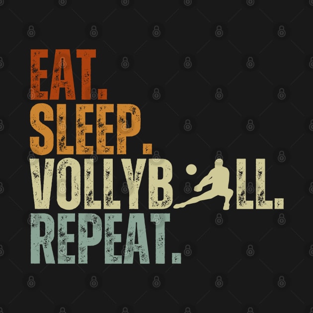 Eat Sleep Volleyball Repeat Funny Volleyball Players Boys by Just Me Store