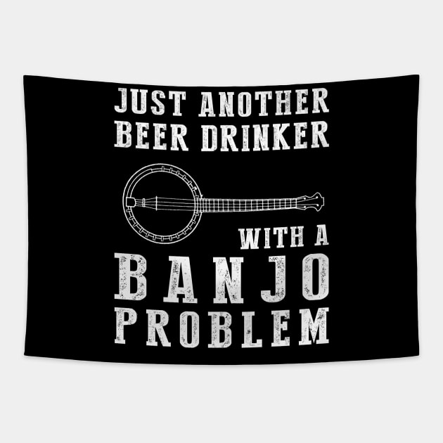 Banjo-Playing Beer Lover: Embrace the Fun with this Hilarious Tee! Tapestry by MKGift