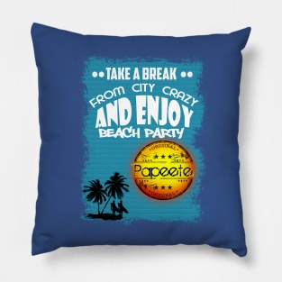 Papeete Tropical Beach Pillow