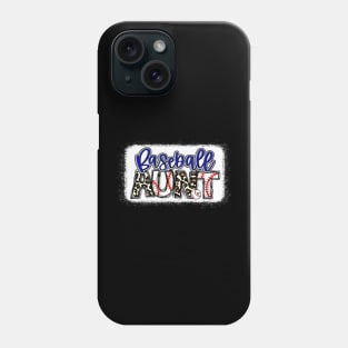 Baseball Aunt Leopard Shirt Baseball Aunt Phone Case