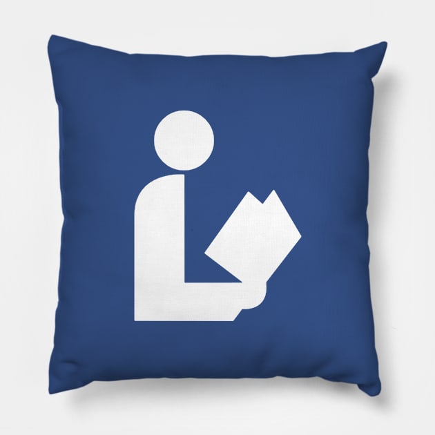 National Library Symbol Pillow by GloopTrekker