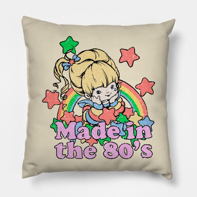 rainbow brite made in the 80s Pillow by Brunocoffee.id