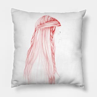 Red Hair ZIG ZAG Pillow