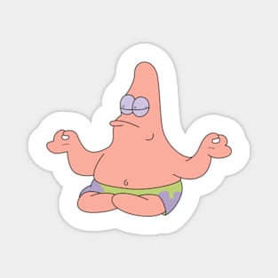 patrick star doing yoga Magnet