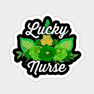 Lucky Nurse Unicorn Shamrock St Paddy Saint Patrick Day Magnet