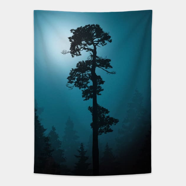 Blue forest Tapestry by RosanneCreates