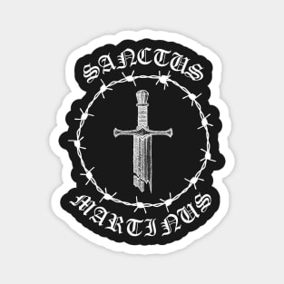 Saint Martin of Tours Broken Sword Barbed Wire Gothic Pocket Magnet