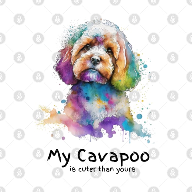 My Cavapoo is cuter than yours Funny Shirt by Millionaire Quotes