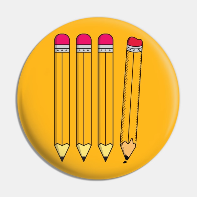 Pencils Are Individuals Too Pin by tastygoldfish