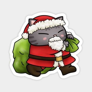 Christmas Santa Claus Cat Magnet