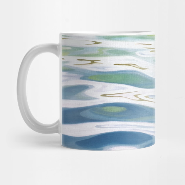 Summer Lake Painting Water Mug Teepublic